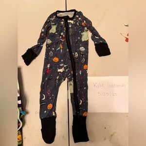 Little sleepies nightmare before Christmas bamboo zippie pajamas 3-6